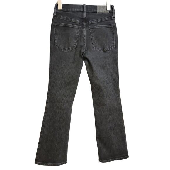 MADEWELL Black Rinse Wash Mid-Rise Kick Out Jeans Womens 26 Polished Casual Y2K - Picture 9 of 16